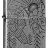 Armor® Diseño de montaña en plata antigua