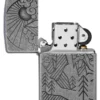 Armor® Diseño de montaña en plata antigua