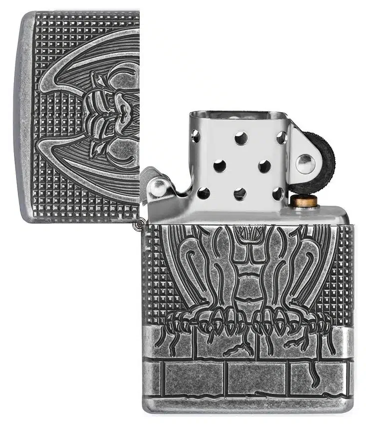 Armor® Gárgola en plata antigua Armor® Gárgola en plata antigua