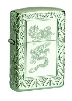 Armor® Verde brillante con elegante dragón