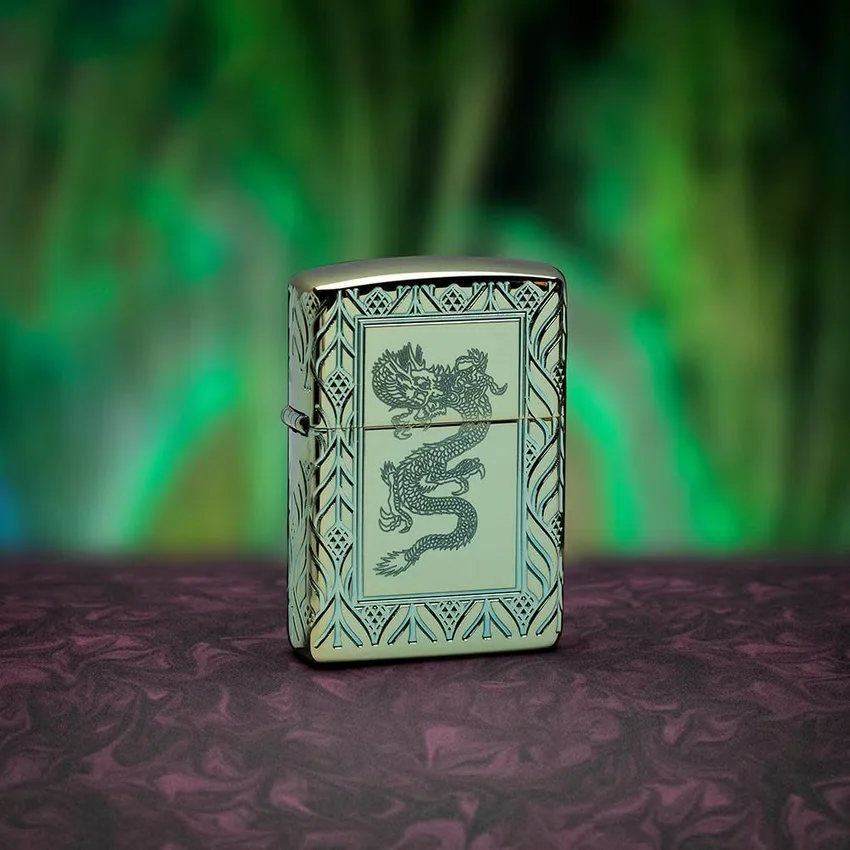 Armor® Verde brillante con elegante dragón Armor® Verde brillante con elegante dragón