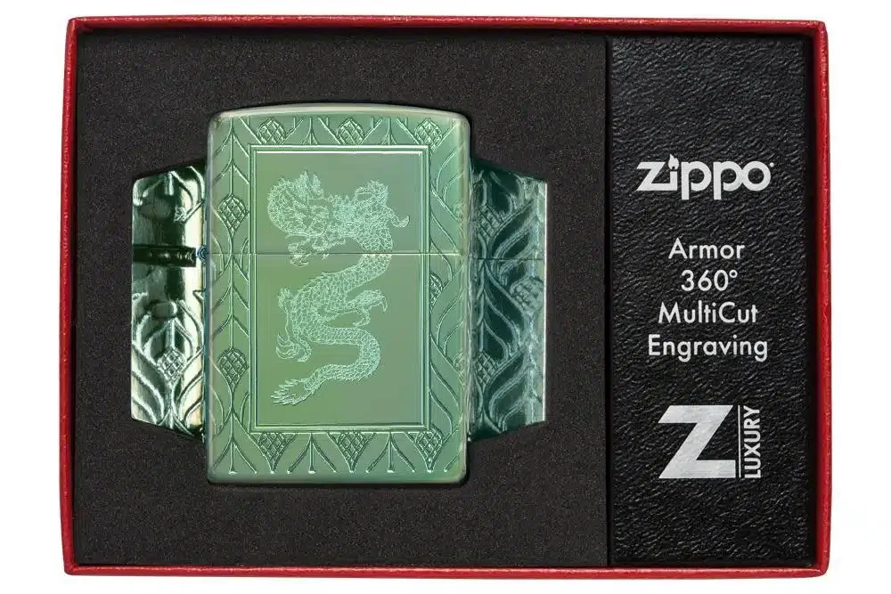 Armor® Verde brillante con elegante dragón Armor® Verde brillante con elegante dragón