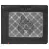 Cartera de cuero negro con diseño de placa metálica «zippo flame» Cartera de cuero negro con diseño de placa metálica «zippo flame»