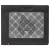 Cartera de cuero negro con diseño de placa metálica «zippo flame» Cartera de cuero negro con diseño de placa metálica «zippo flame»
