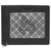 Cartera de cuero negro con diseño de placa metálica «zippo flame» Cartera de cuero negro con diseño de placa metálica «zippo flame»