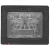 Cartera de cuero negro – Diseño con placa metálica Fandango Cartera de cuero negro – Diseño con placa metálica Fandango