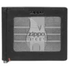 Cartera de cuero negro – Diseño con placa metálica zippo 1932 Cartera de cuero negro – Diseño con placa metálica zippo 1932