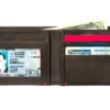 Cartera de piel color moca con diseño de placa metálica con ancla Cartera de piel color moca con diseño de placa metálica con ancla