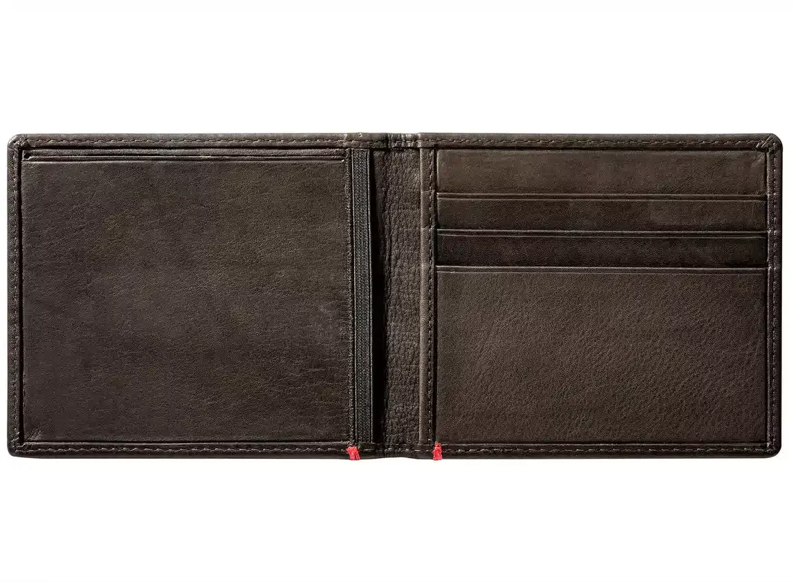 Cartera de piel color moca – Diseño con placa metálica vikinga Cartera de piel color moca – Diseño con placa metálica vikinga