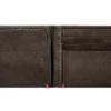 Cartera de piel color moca con diseño de placa metálica con ancla Cartera de piel color moca con diseño de placa metálica con ancla