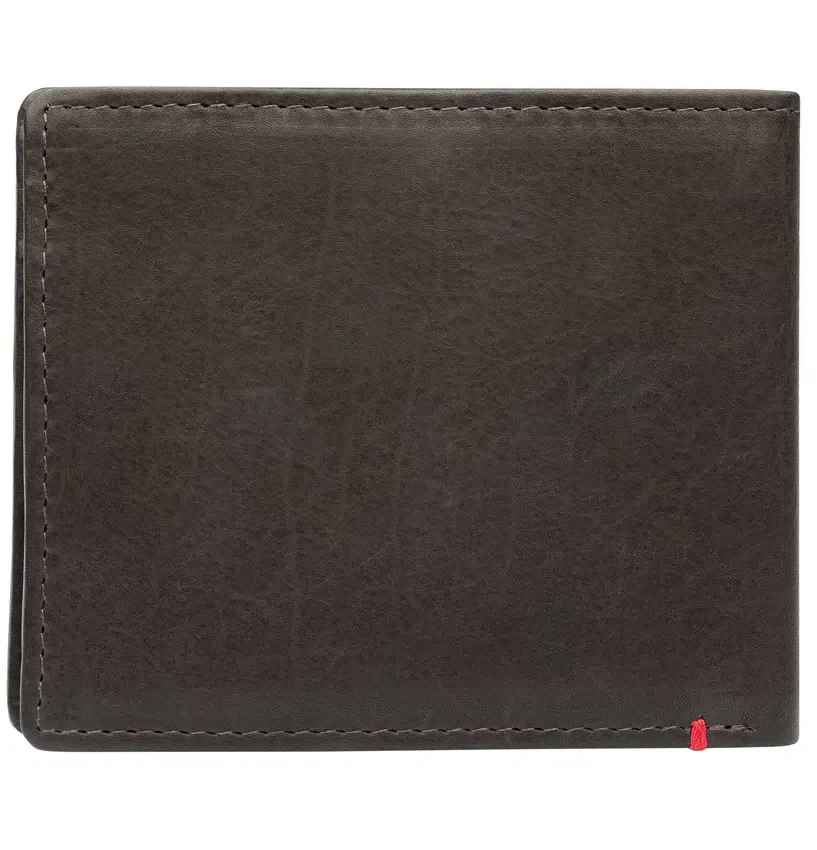 Cartera de piel color moca – Diseño con placa metálica vikinga Cartera de piel color moca – Diseño con placa metálica vikinga