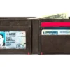 Cartera de piel color moca – Diseño con placa metálica vikinga Cartera de piel color moca – Diseño con placa metálica vikinga