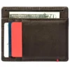 Cartera de piel color moca con diseño de placa metálica con ancla Cartera de piel color moca con diseño de placa metálica con ancla