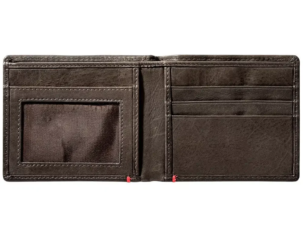 Cartera de piel color moca – Diseño con placa metálica «zippo flame» Cartera de piel color moca – Diseño con placa metálica «zippo flame»