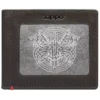 Cartera de piel color moca – Diseño con placa metálica vikinga Cartera de piel color moca – Diseño con placa metálica vikinga