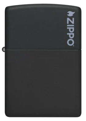 Classic Negro mate con el logotipo de zippo