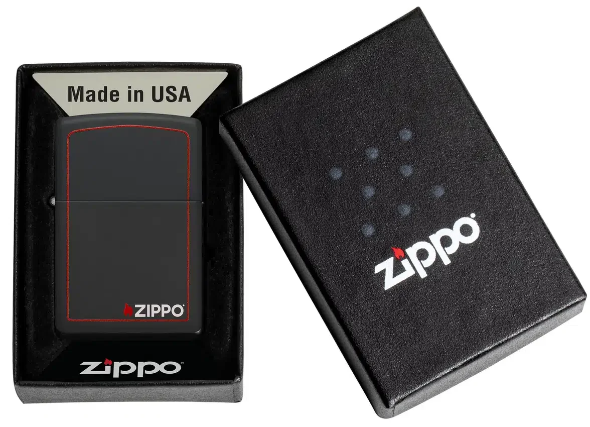 Classic Zippo en negro y rojo Classic Zippo en negro y rojo