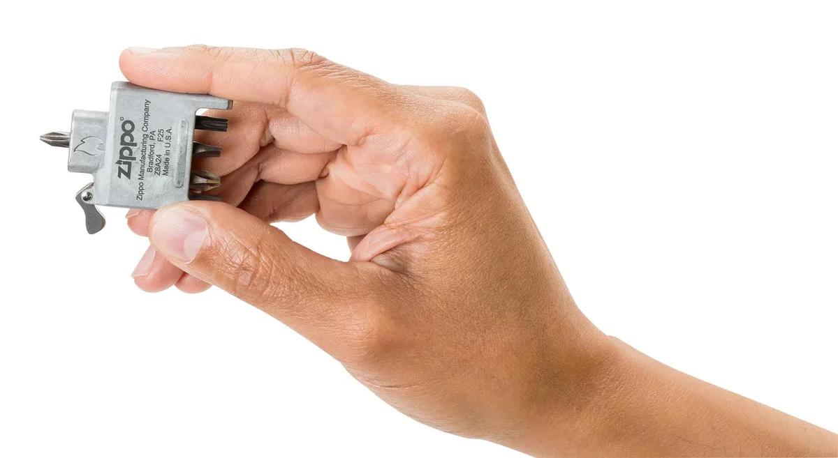 Destornillador Bit Safe con estuche Brushed Chrome Destornillador Bit Safe con estuche Brushed Chrome