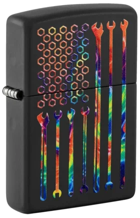 Destornillador con caja de seguridad para puntas y diseño «Tie-Dye»