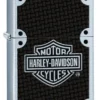 Diseño con el escudo de Harley-Davidson® en fibra de carbono