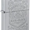 Diseño con el escudo de «Johnny Cash, el hombre de negro» Diseño con el escudo de «Johnny Cash, el hombre de negro»
