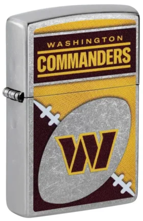 Diseño con el logotipo cromado de los Washington Commanders de la NFL