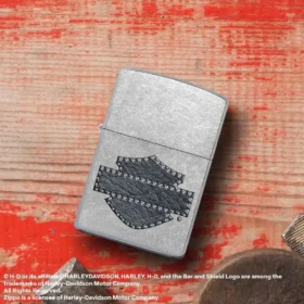 Diseño con el logotipo de Harley-Davidson® en imitación de cuero