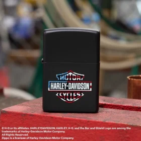 Diseño con el logotipo de la bandera de Harley-Davidson®