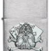 Diseño con emblema de calavera y naipes Diseño con emblema de calavera y naipes