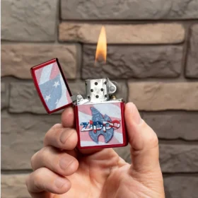 Diseño con la bandera de EE. UU. de zippo