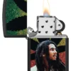 Diseño con la silueta de Bob Marley sobre una hoja Diseño con la silueta de Bob Marley sobre una hoja