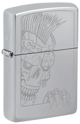 Diseño de calavera con cresta mohicana