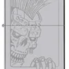 Diseño de calavera con cresta mohicana Diseño de calavera con cresta mohicana