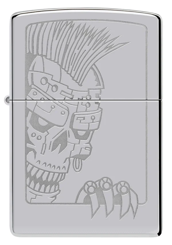 Diseño de calavera con cresta mohicana Diseño de calavera con cresta mohicana