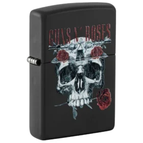 Diseño de calavera con flor de Guns N’ Roses