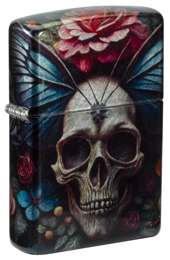 Diseño de calavera con mariposa Diseño de calavera con mariposa