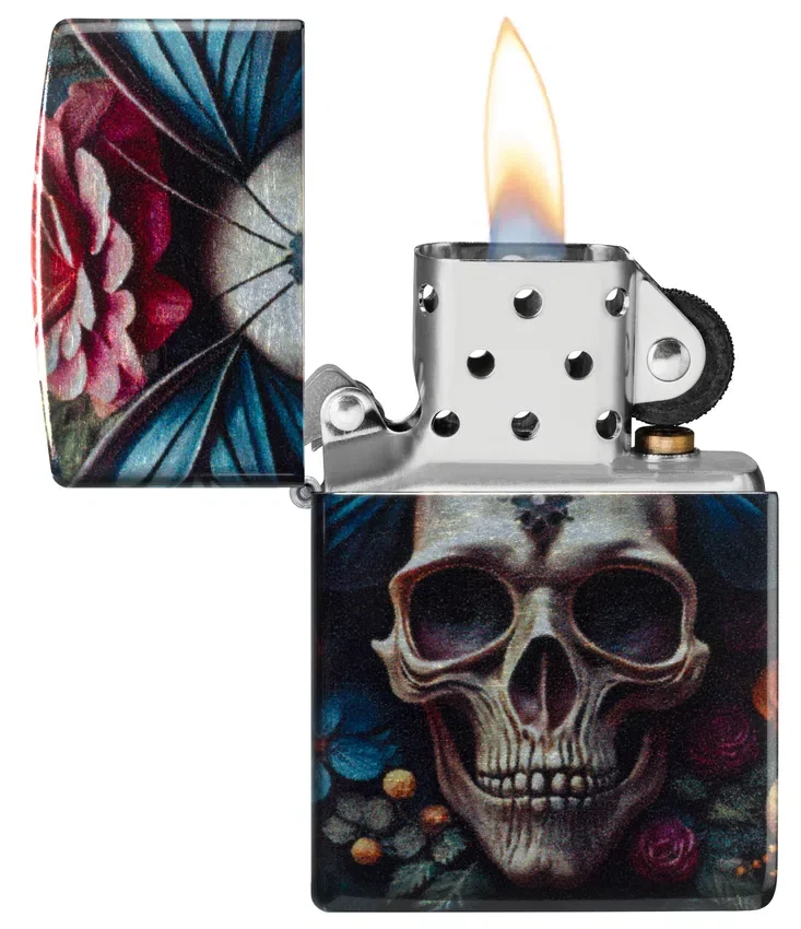 Diseño de calavera con mariposa Diseño de calavera con mariposa