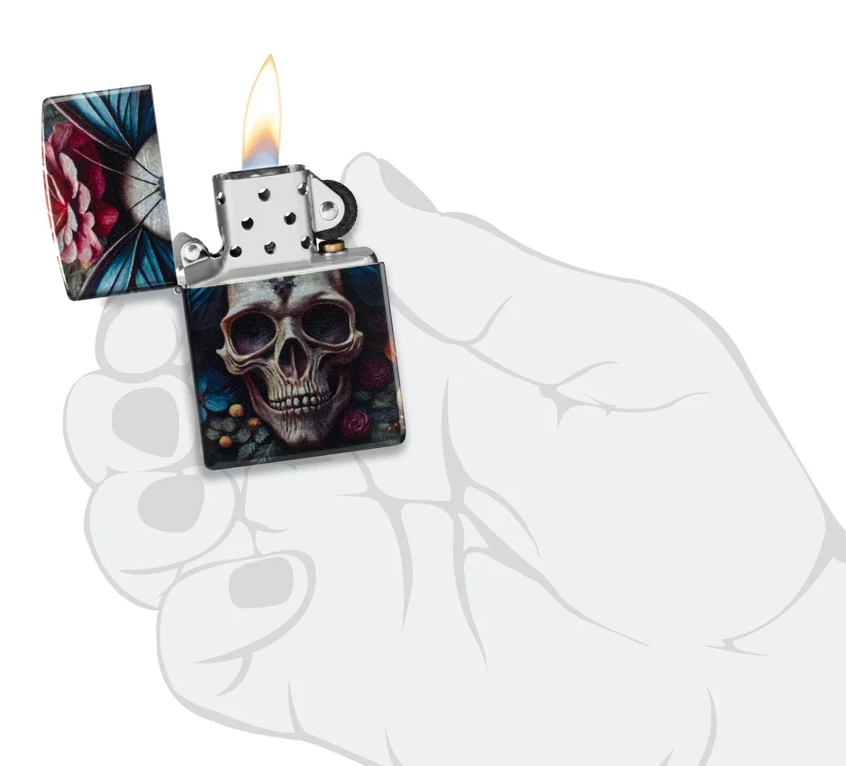 Diseño de calavera con mariposa Diseño de calavera con mariposa