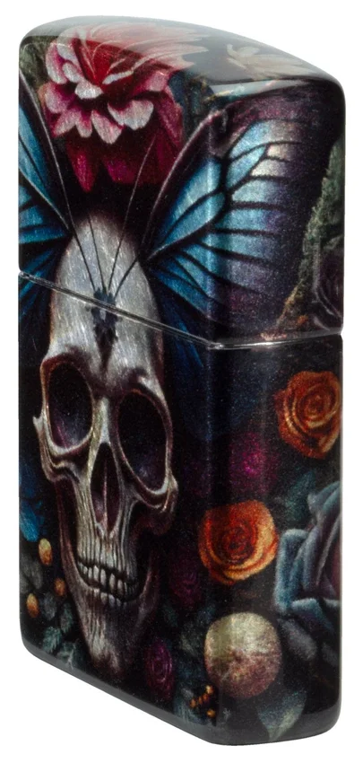 Diseño de calavera con mariposa Diseño de calavera con mariposa