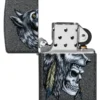 Diseño de calavera de lobo y plumas Diseño de calavera de lobo y plumas
