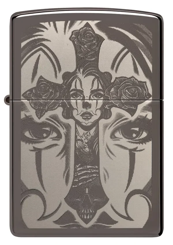 Diseño de calavera y cruz Diseño de calavera y cruz