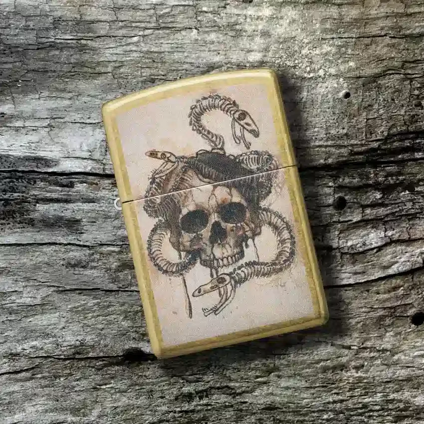 Diseño de calavera y huesos de serpiente Diseño de calavera y huesos de serpiente
