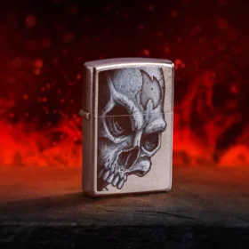 Diseño de calavera y llama