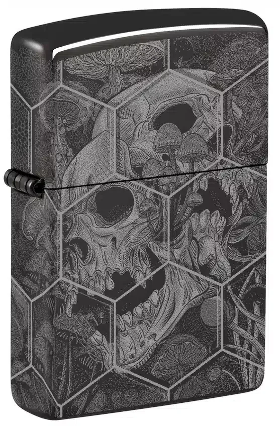 Diseño de calaveras con setas Diseño de calaveras con setas