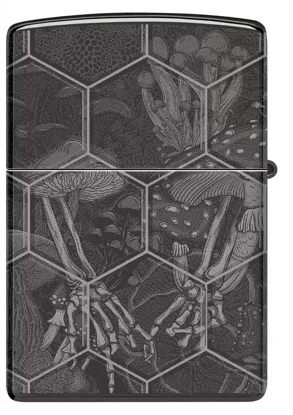 Diseño de calaveras con setas Diseño de calaveras con setas