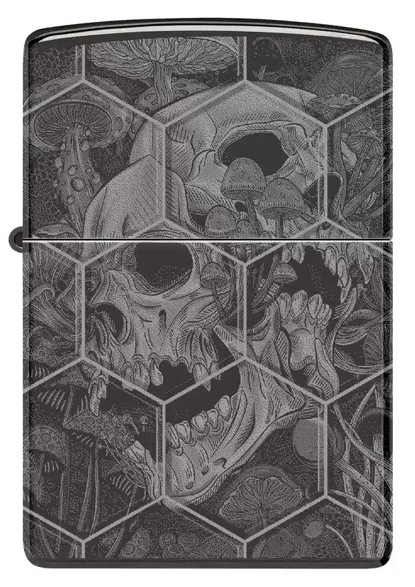 Diseño de calaveras con setas Diseño de calaveras con setas