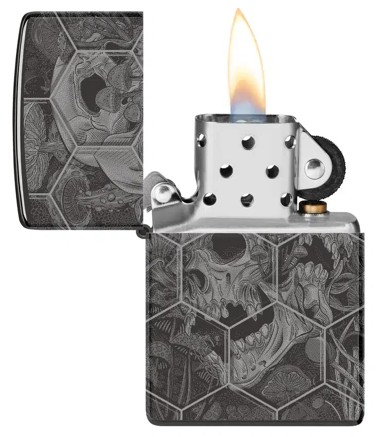 Diseño de calaveras con setas Diseño de calaveras con setas