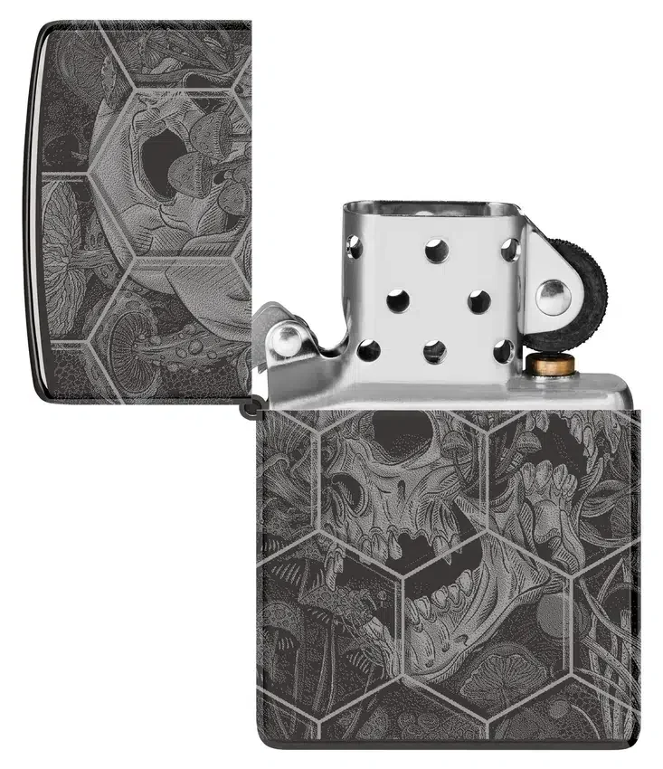 Diseño de calaveras con setas Diseño de calaveras con setas