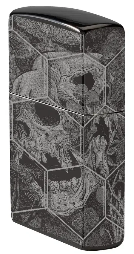 Diseño de calaveras con setas Diseño de calaveras con setas