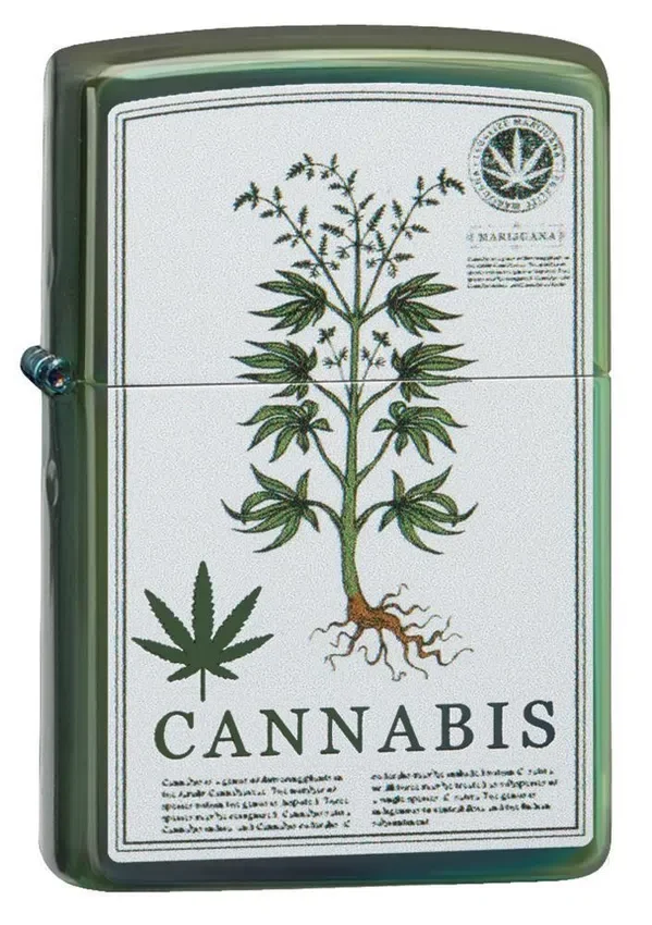 Diseño de cannabis en verde de alto brillo Diseño de cannabis en verde de alto brillo